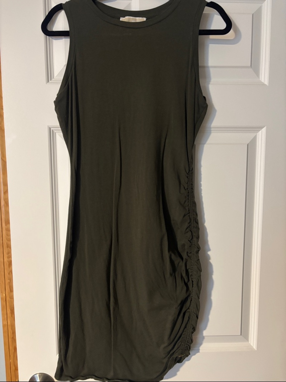Michael Kors Olive Green Sleeveless Midi Dress